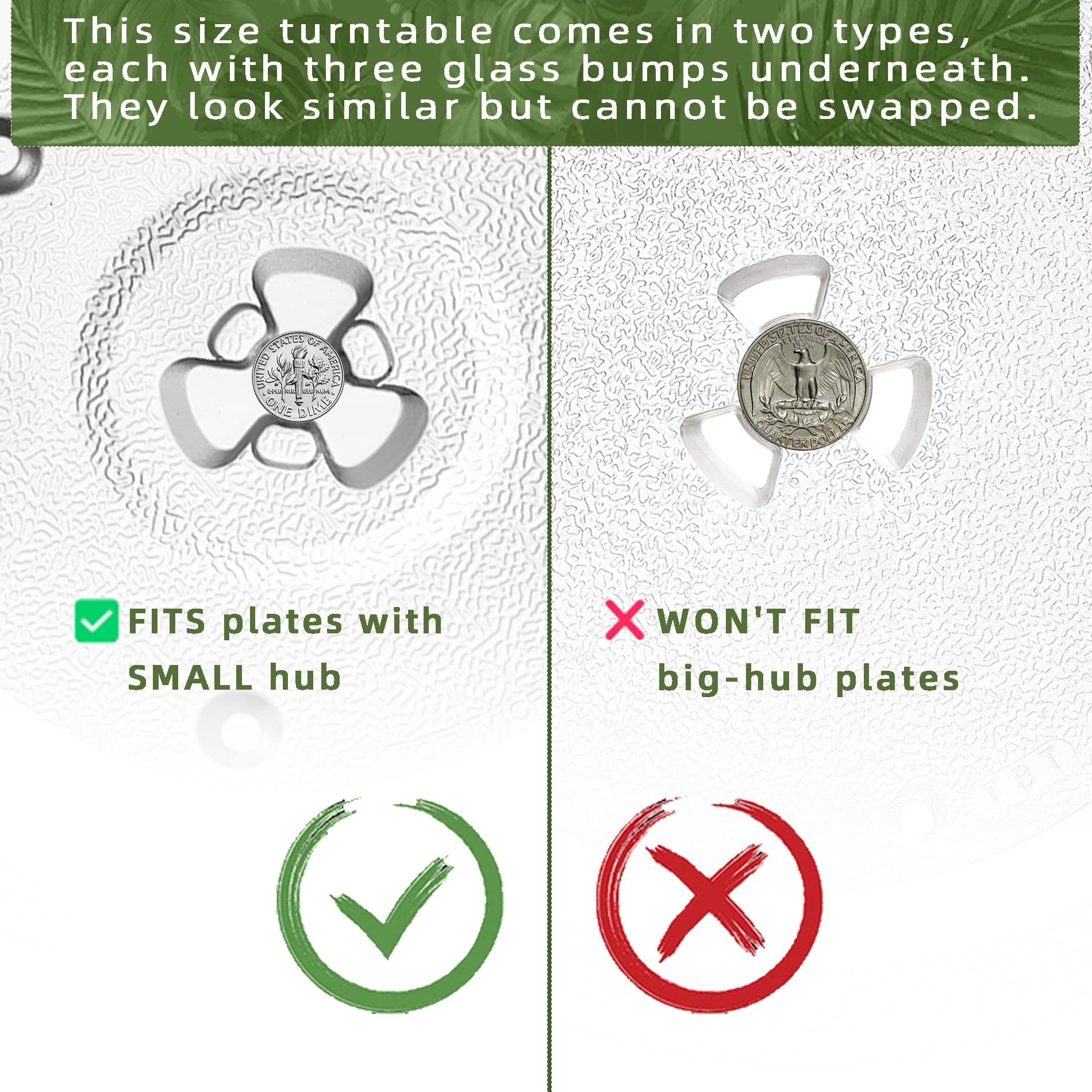 10.5" Microwave Turntable Compatible with Emerson 252100500497, 10 1/2 inch Replacement Microwave Glass Plate for Hamilton Beach P90D23AL-R1, GE WB48X26755, Oster MP-P23, Whirlpool