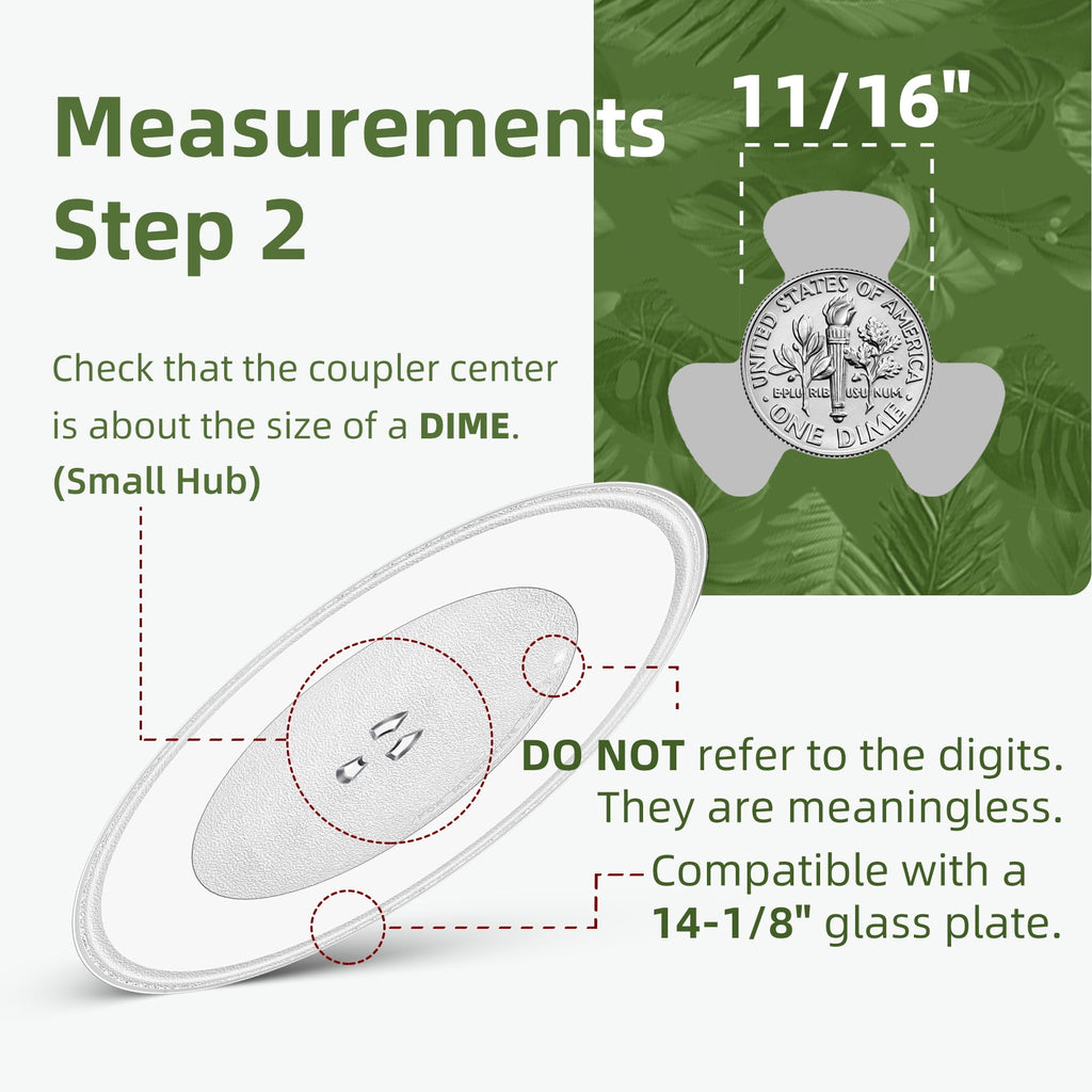 Gemroom 14.2" Microwave Glass Plate for GE WB48X35496 LG Microwave Plate MJS47373304, 14 1/8 Inches Replacement Microwave Glass Plate Compatible with Frigidaire A13804901