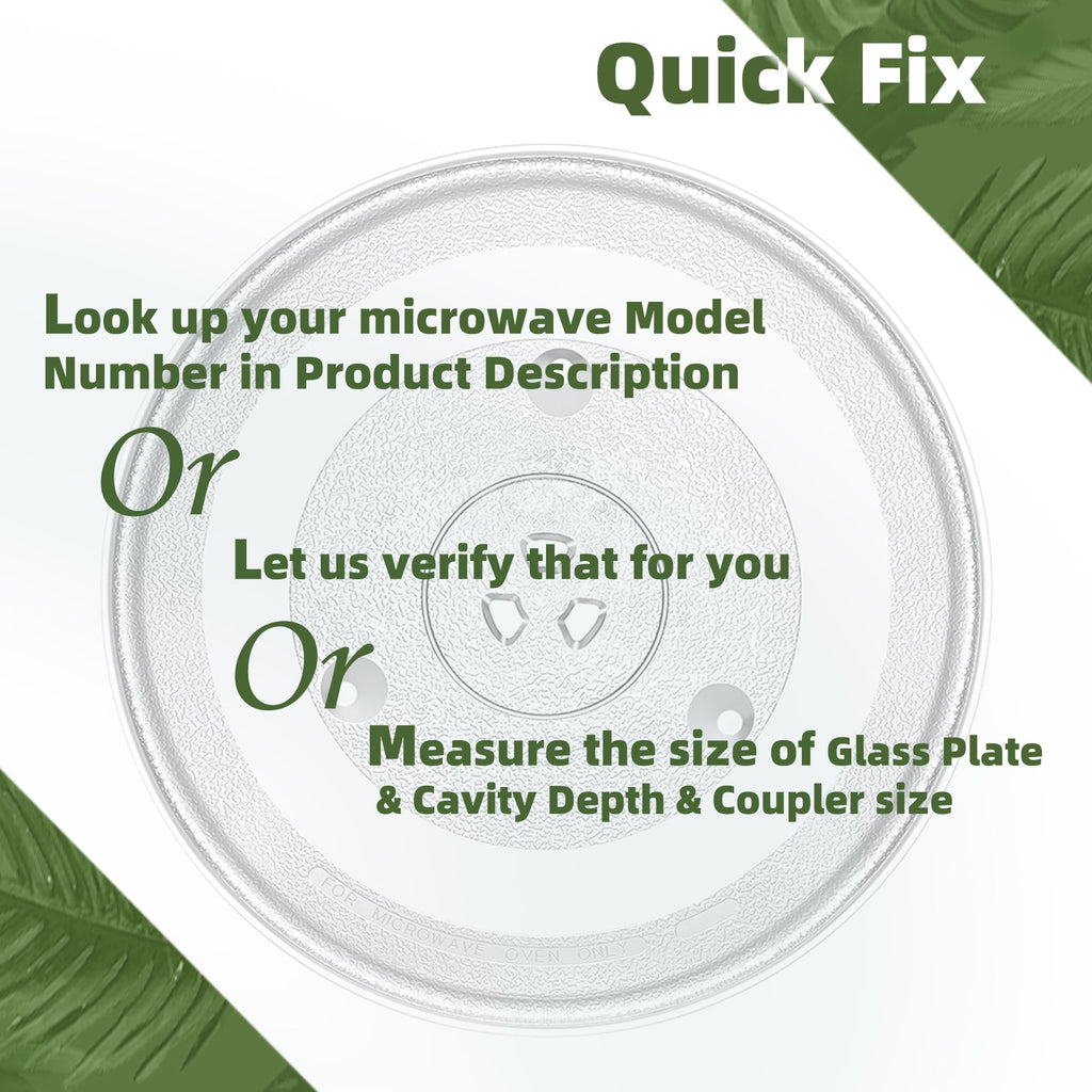 Gemroom 12.4" Microwave Turntable Compatible with Pana-sonic 12570000008334, 12 3/8 inch Replacement Microwave Glass Plate for Frigi-daire 5304509437, Replaces WB48X24079 Microwave Glass Turntable