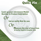 Gemroom 12.4" Microwave Turntable Compatible with Pana-sonic 12570000008334, 12 3/8 inch Replacement Microwave Glass Plate for Frigi-daire 5304509437, Replaces WB48X24079 Microwave Glass Turntable