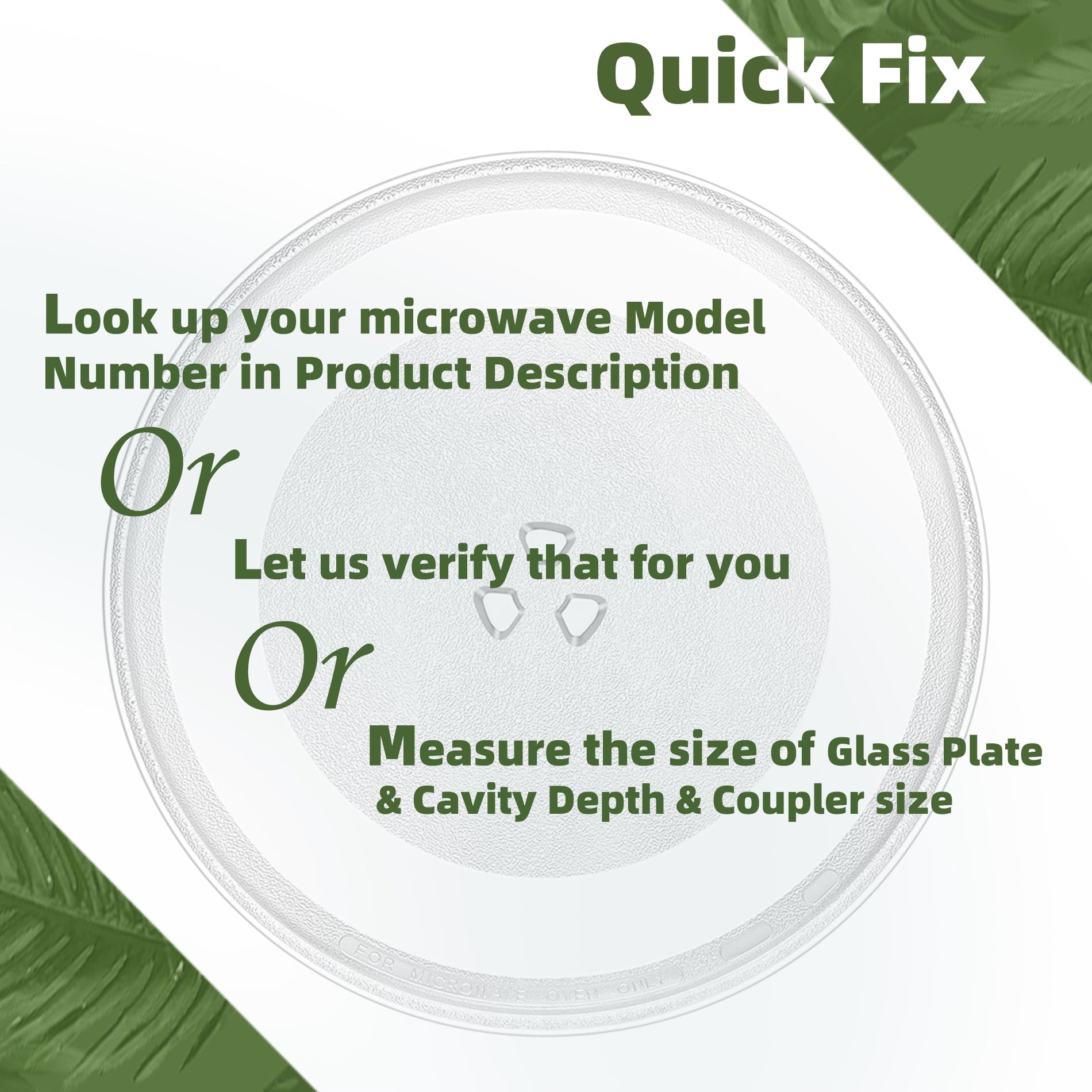 Gemroom 12.75" Microwave Turntable Compatible with GE, LG, Whirlpool, Kenmore, Sears, 12 3/4 inch Replacement Microwave Glass Plate for WP8172138 1B71961H 5303307962 WB49X10129 3390W1A027A