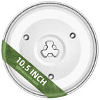 10.5" Microwave Turntable Compatible with Emerson 252100500497, 10 1/2 inch Replacement Microwave Glass Plate for Hamilton Beach P90D23AL-R1, GE WB48X26755, Oster MP-P23, Whirlpool