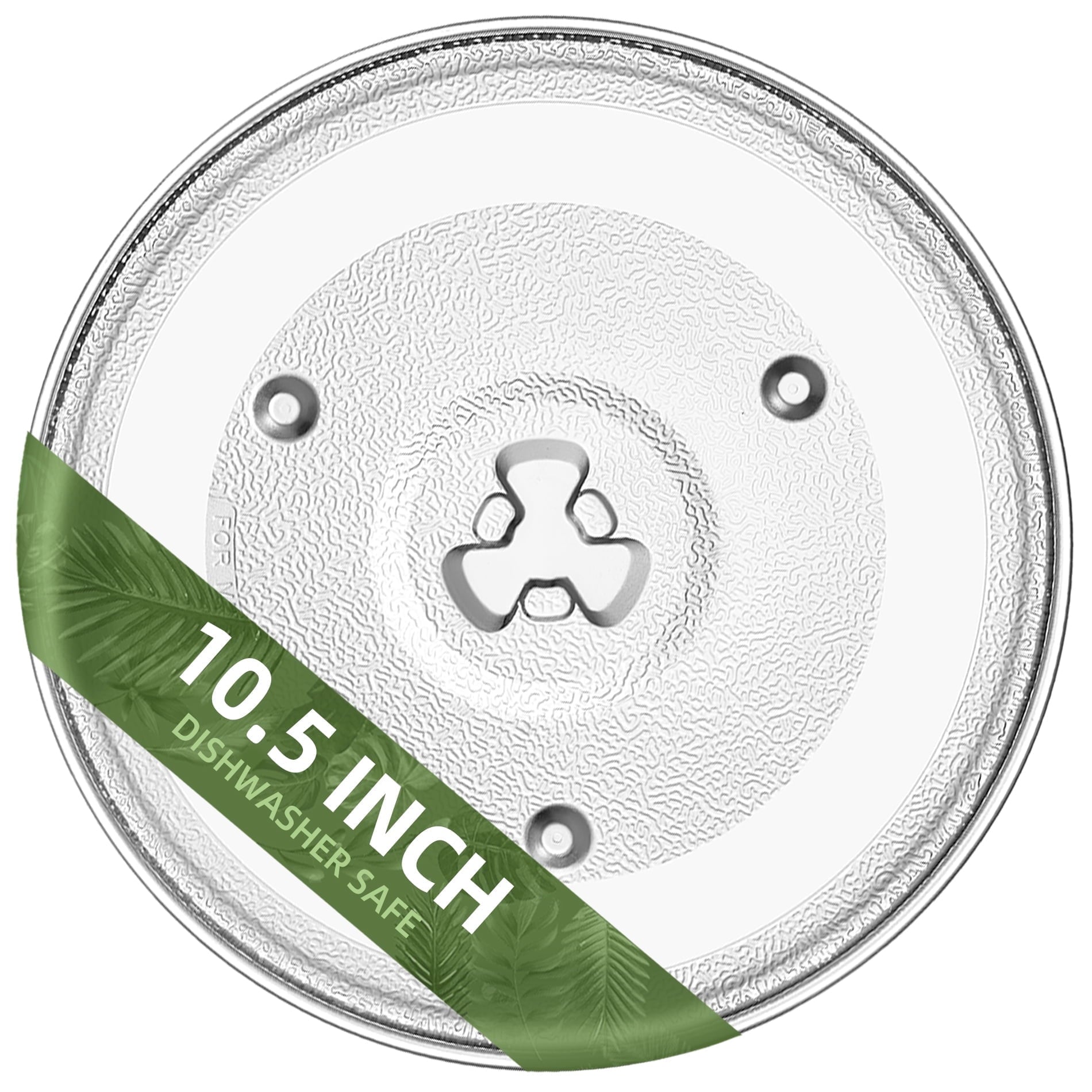 10.5" Microwave Turntable Compatible with Emerson 252100500497, 10 1/2 inch Replacement Microwave Glass Plate for Hamilton Beach P90D23AL-R1, GE WB48X26755, Oster MP-P23, Whirlpool