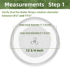 Gemroom 12.75" Microwave Turntable Compatible with GE, LG, Whirlpool, Kenmore, Sears, 12 3/4 inch Replacement Microwave Glass Plate for WP8172138 1B71961H 5303307962 WB49X10129 3390W1A027A