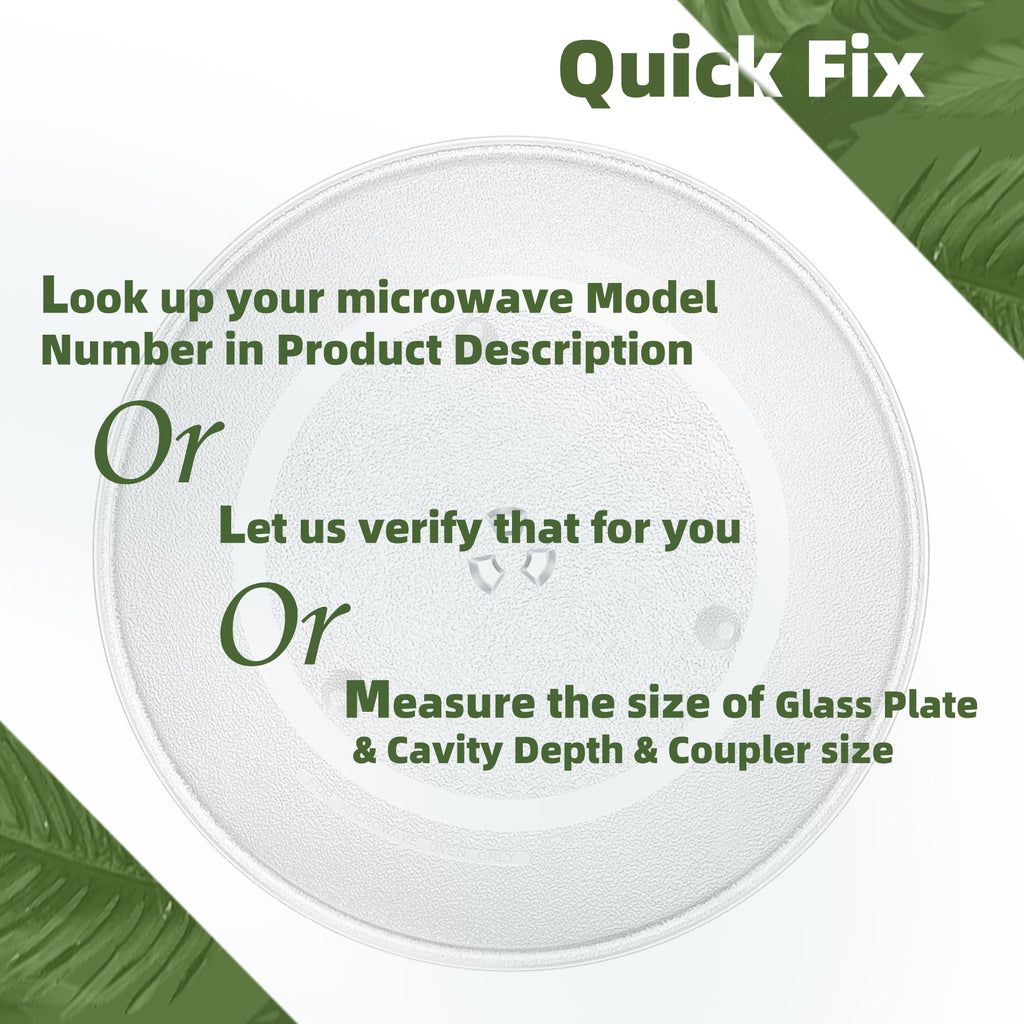 Gemroom 16.5" Microwave Turntable Plate Compatible with Panasonic A06014M00AP F06014M00AP, 16 1/2 inch Microwave Glass Plate Replacement for GE WB48X29704 Frigidaire 5304519348 Whirlpool WPW10510836
