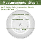 Gemroom 16.5" Microwave Turntable Plate Compatible with Panasonic A06014M00AP F06014M00AP, 16 1/2 inch Microwave Glass Plate Replacement for GE WB48X29704 Frigidaire 5304519348 Whirlpool WPW10510836