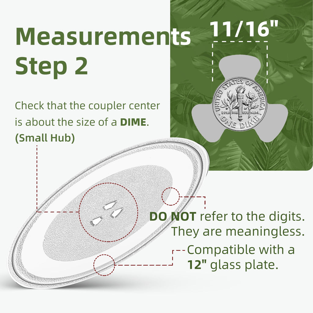 Gemroom 12" Whirlpool Microwave Replacement Turntables W11291538, 12 Inch Microwave Glass Plate W10337247 W11335034 Compatible with Whirlpool W11367904 Microwave Plate