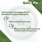 Gemroom 11.25" Microwave Turntable Compatible with Whirlpool W11443145 W11401221, 11 1/4 inch Replacement Microwave Glass Plate for WB49X689 3517203500 F06019W00XP 9KC3517203500