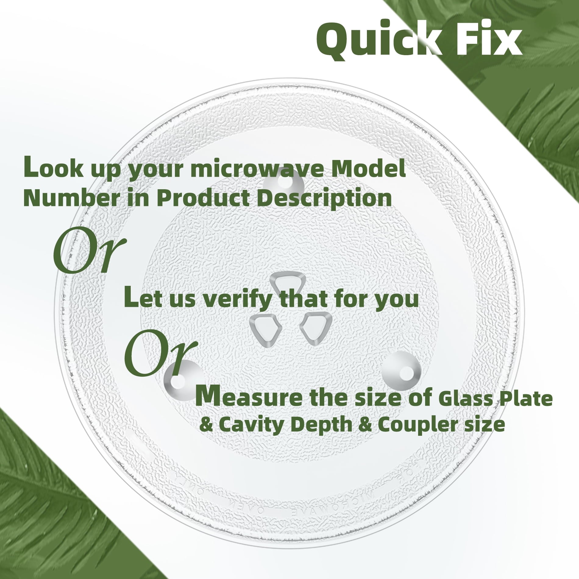 Gemroom 11.25" Microwave Turntable Compatible with Whirlpool W11443145 W11401221, 11 1/4 inch Replacement Microwave Glass Plate for WB49X689 3517203500 F06019W00XP 9KC3517203500