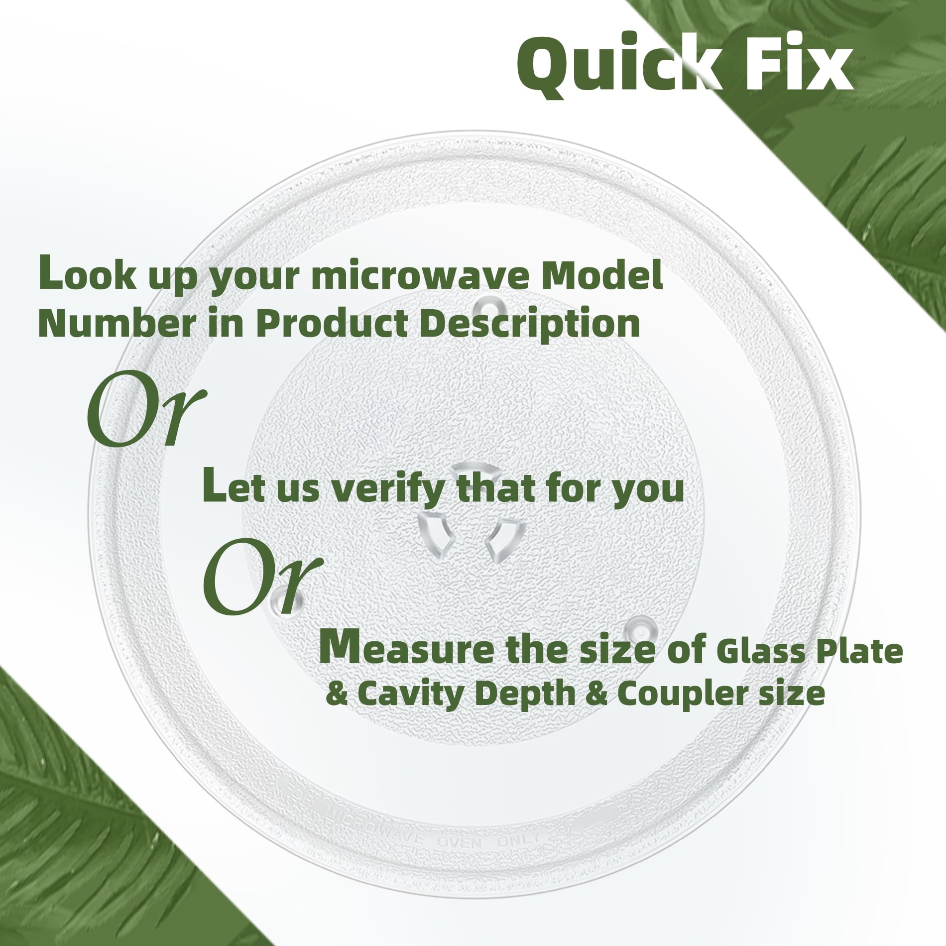 Gemroom 13.5" Microwave Turntable Plate Compatible with Frigidaire 5304509621, 13 1/2 inch Replacement Microwave Glass Plate for GE WB49X10002 WB63X28931 and DE74-20016B Samsung Microwave Glass Tray