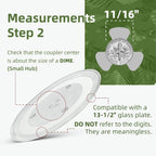 Gemroom 13.5" Microwave Turntable Plate Compatible with Panasonic F06015Q00AP, 13 1/2 inch Replacement Microwave Glass Plate for A06015Q00AP