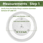 Gemroom 13.5" Microwave Turntable Plate Compatible with Panasonic F06015Q00AP, 13 1/2 inch Replacement Microwave Glass Plate for A06015Q00AP
