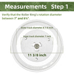 Gemroom 11.25" Microwave Turntable Compatible with Samsung DE74-20102B, 11 1/4 inch Replacement Microwave Glass Plate for DE74-20102D, DE74-20102A