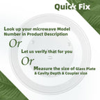 Gemroom 14.2" Microwave Plate For Samsung Microwave Plate Replacement DE74-00023A/20002A Compatible With WB49X10063 14 1/8 inch GE Microwave Glass Plate and W11402532 W10132127 For Whirlpool