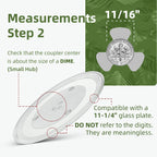 Gemroom 11.25" Microwave Turntable Compatible with Whirlpool W11443145 W11401221, 11 1/4 inch Replacement Microwave Glass Plate for WB49X689 3517203500 F06019W00XP 9KC3517203500