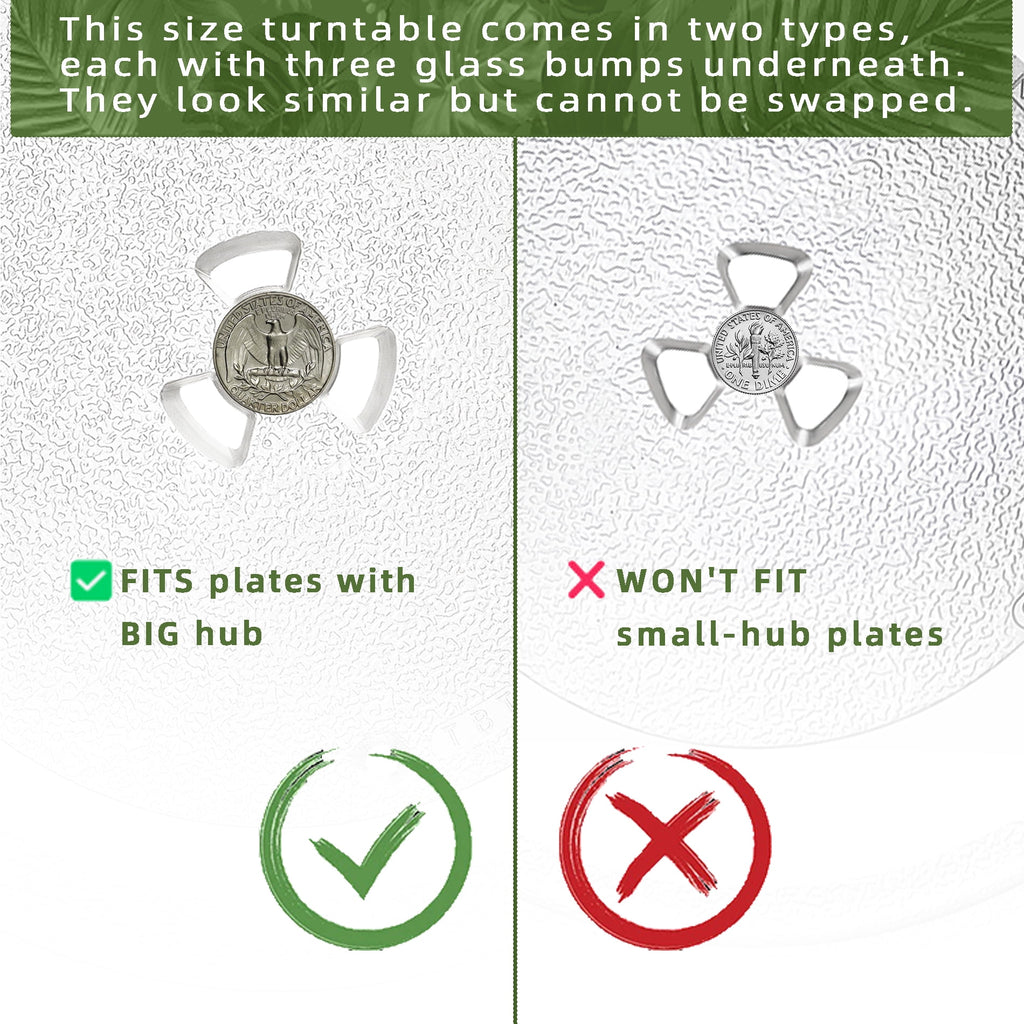 Gemroom 12.5" Microwave Turntable Compatible with Samsung DE74-20015G, 12 1/2 inch Replacement Microwave Glass Plate for GE WB39X10003