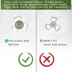 Gemroom 12.5" Microwave Turntable Compatible with Samsung DE74-20015G, 12 1/2 inch Replacement Microwave Glass Plate for GE WB39X10003