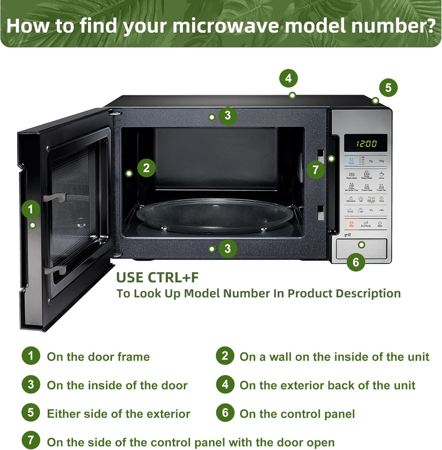 Gemroom 13.5" Microwave Turntable Plate Compatible with Panasonic F06015Q00AP, 13 1/2 inch Replacement Microwave Glass Plate for A06015Q00AP