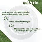 Gemroom 15" Microwave Turntable Plate Compatible with Panasonic F06014W00AP A06014A00AP, 15 inches Replacement Microwave Glass Plate for B06014W00AP A06014W00AP