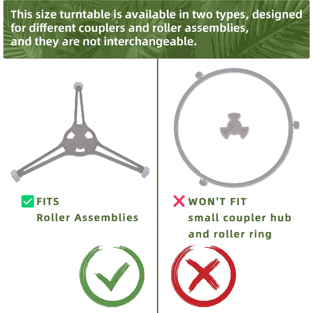 Gemroom 9.6" Microwave Turntable Plate Compatible with GE WB49X10134, 9 5/8 inch Replacement Microwave Glass Plate for LG 3390W1A035A 3390W1A035C and WPW10315165 Whirlpool Microwave Glass Tray