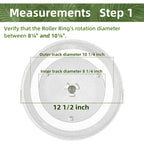 Gemroom 12.5" Microwave Turntable Compatible with Samsung DE74-20015G, 12 1/2 inch Replacement Microwave Glass Plate for GE WB39X10003