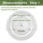 Gemroom 15" Microwave Turntable Plate Compatible with Panasonic F06014W00AP A06014A00AP, 15 inches Replacement Microwave Glass Plate for B06014W00AP A06014W00AP