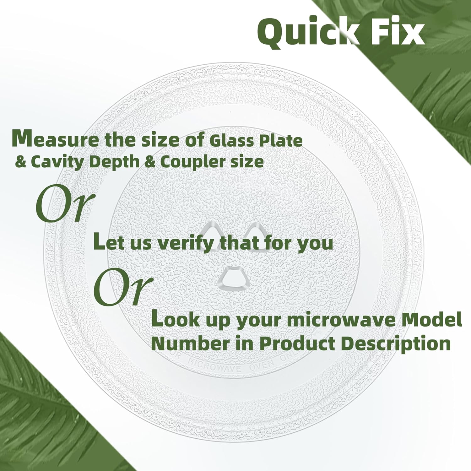 Gemroom 10" Microwave Turntable Compatible with G-E WB49X10229 WB49X0688, 10 inch Replacement Microwave Glass Plate for Dae-woo 3517203600, Pana-sonic A060140L0TU A0601-1000