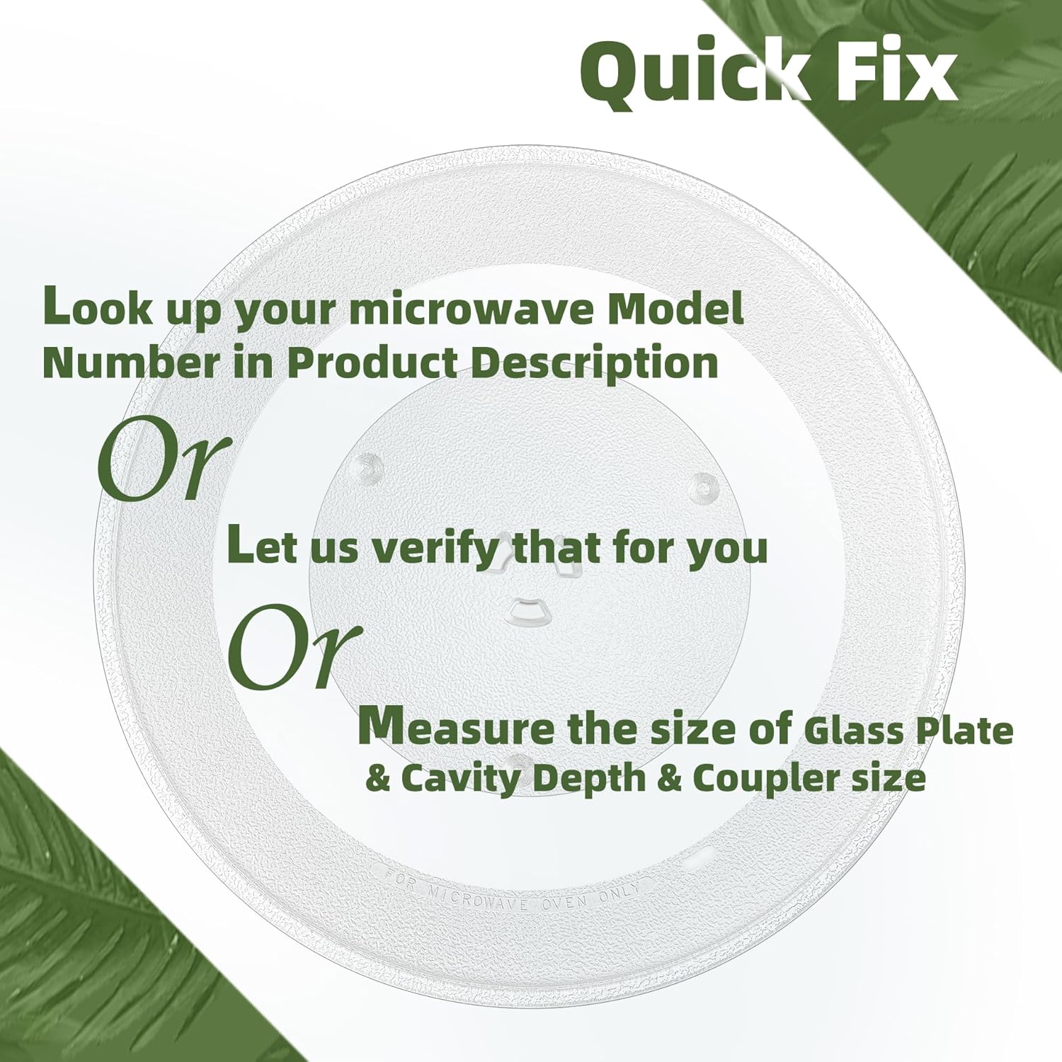 Gemroom 15" Microwave Plate Replacement Compatible With MC12 MC35J80 Series Samsung Microwave plate DE63-00806A