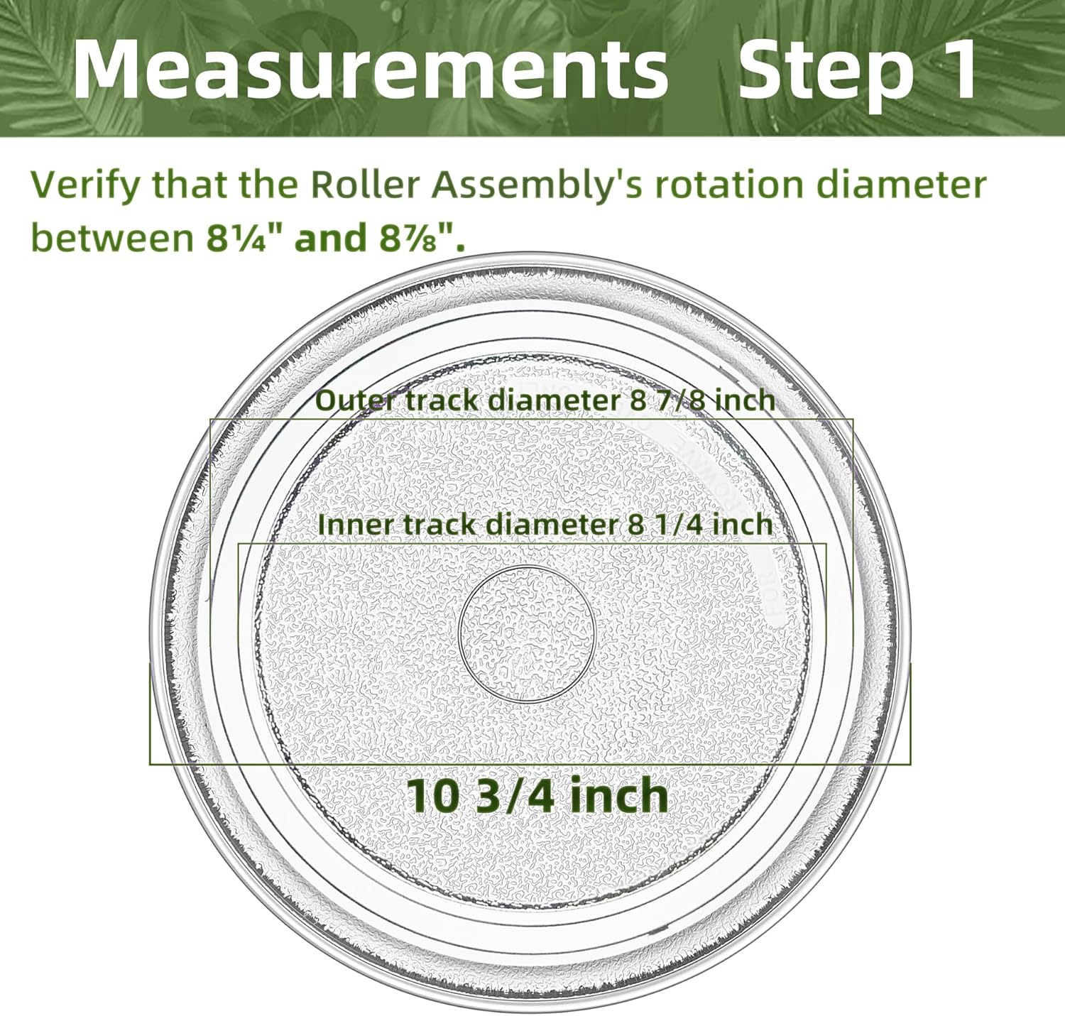 Gemroom 10.75 inch Sharp Microwave Glass Plate Replacement NTNT-A034WRF0 Compatible With 10 3/4" Emerson Micorwave Turntable MOSO649