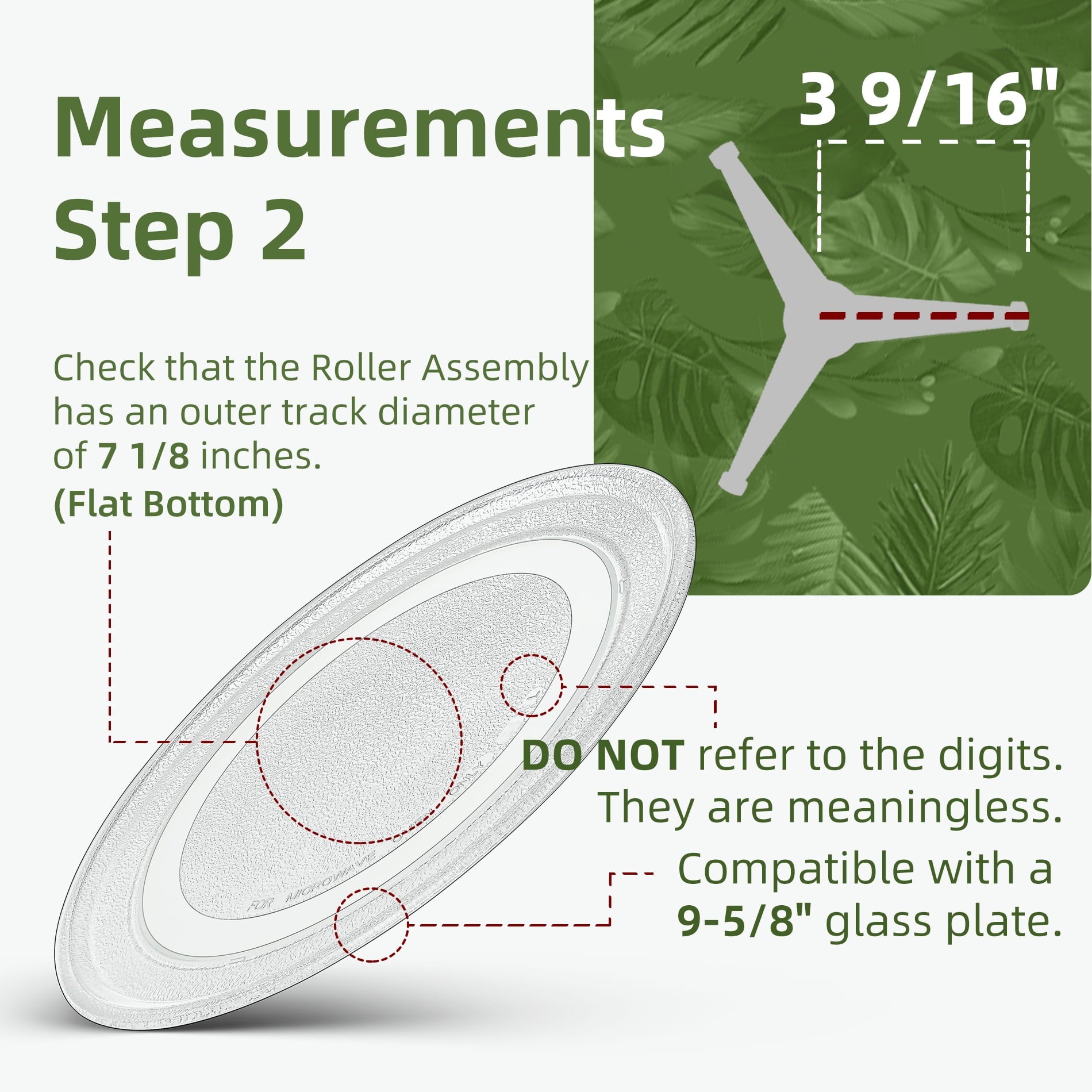 Gemroom 9.6" Microwave Turntable Plate Compatible with GE WB49X10134, 9 5/8 inch Replacement Microwave Glass Plate for LG 3390W1A035A 3390W1A035C and WPW10315165 Whirlpool Microwave Glass Tray