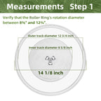 Gemroom 14.2" Microwave Glass Plate for GE WB48X35496 LG Microwave Plate MJS47373304, 14 1/8 Inches Replacement Microwave Glass Plate Compatible with Frigidaire A13804901