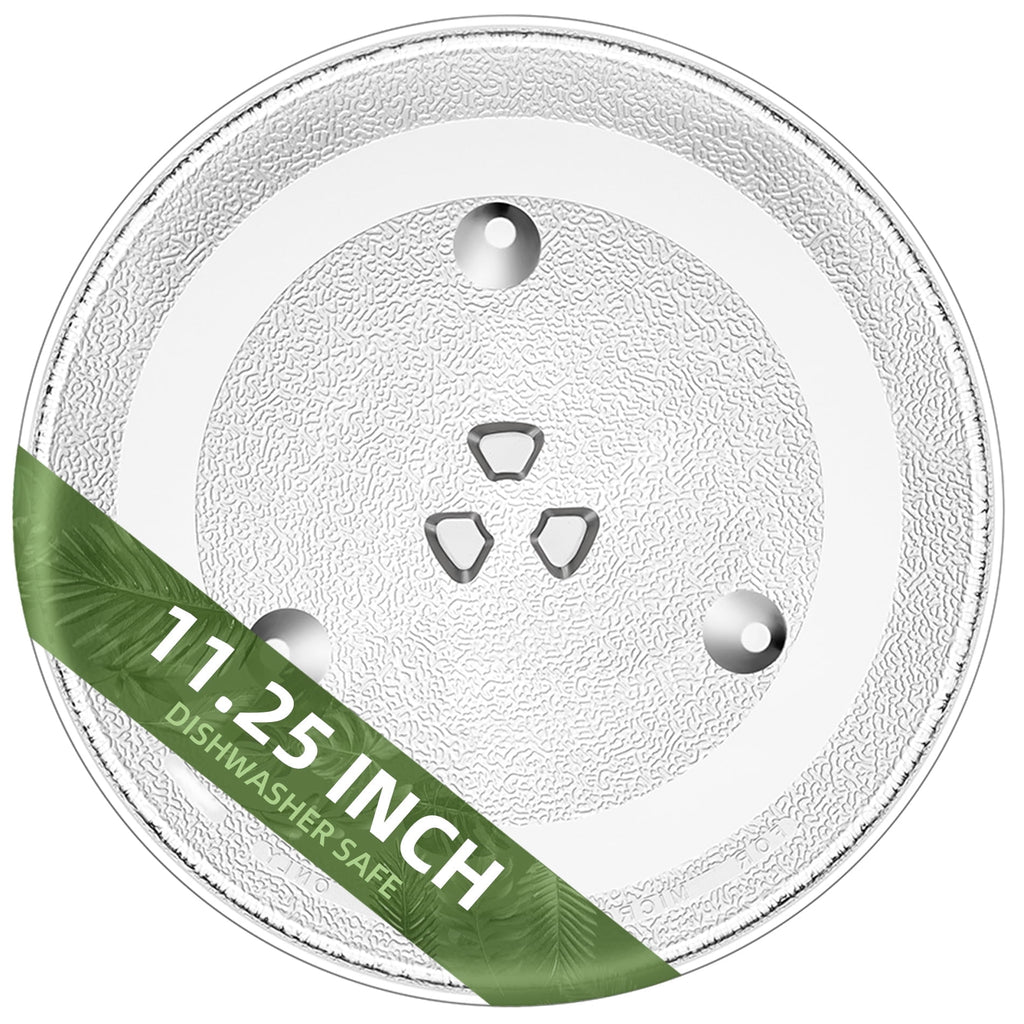 Gemroom 11.25" Microwave Turntable Compatible with Whirlpool W11443145 W11401221, 11 1/4 inch Replacement Microwave Glass Plate for WB49X689 3517203500 F06019W00XP 9KC3517203500