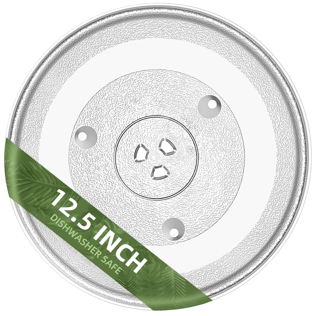 Gemroom 12.4" Microwave Turntable Compatible with Pana-sonic 12570000008334, 12 3/8 inch Replacement Microwave Glass Plate for Frigi-daire 5304509437, Replaces WB48X24079 Microwave Glass Turntable