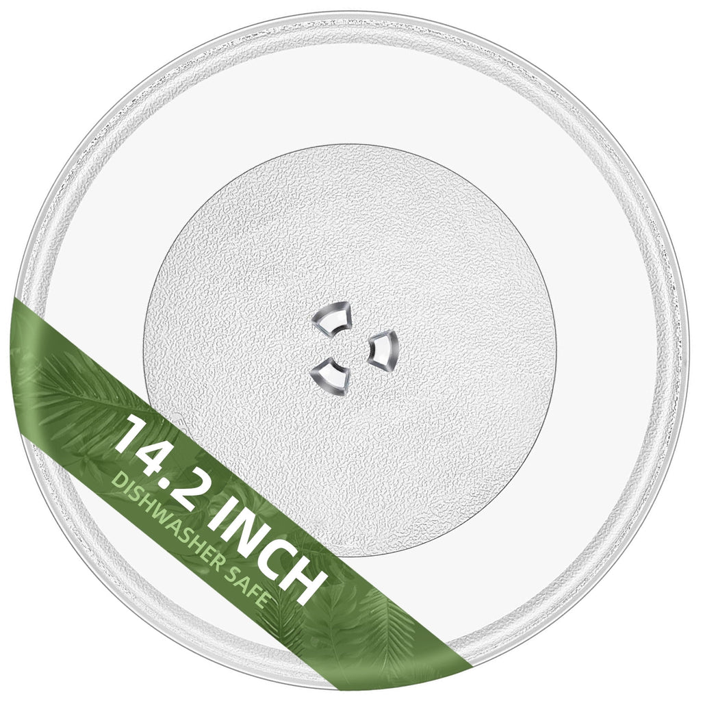 Gemroom 14.2" Microwave Glass Plate for GE WB48X35496 LG Microwave Plate MJS47373304, 14 1/8 Inches Replacement Microwave Glass Plate Compatible with Frigidaire A13804901