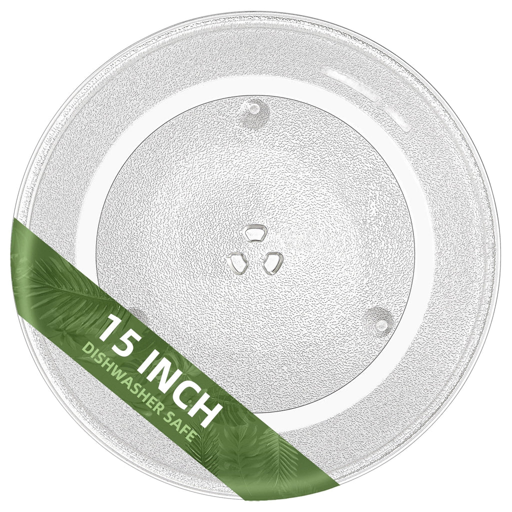 Gemroom 15" Microwave Turntable Plate Compatible with Panasonic F06014W00AP A06014A00AP, 15 inches Replacement Microwave Glass Plate for B06014W00AP A06014W00AP