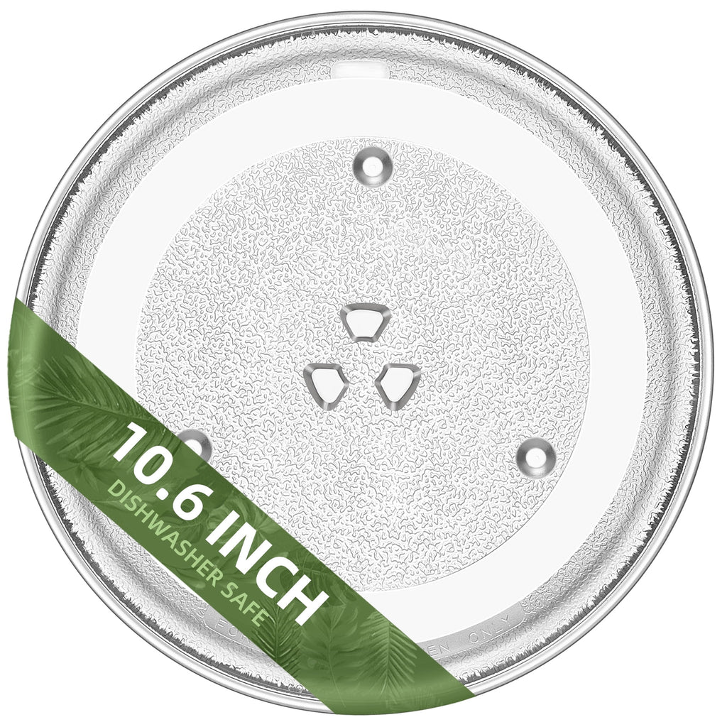 Gemroom 10.6" Microwave Plate Replacement Compatible with GE WB48X21336 Toshiba 12570000001011, 10 5/8 Inch Microwave Glass Turntable Plate of Danby 12570000001012 12570000A25472