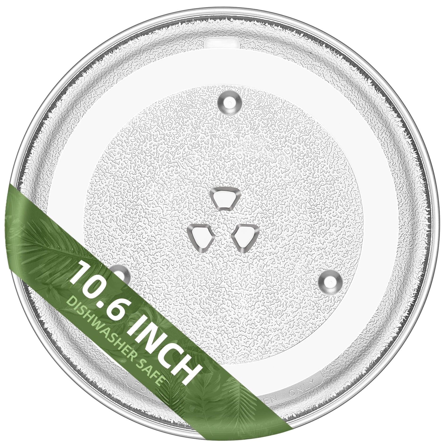 Gemroom 10.6" Microwave Plate Replacement Compatible with GE WB48X21336 Toshiba 12570000001011, 10 5/8 Inch Microwave Glass Turntable Plate of Danby 12570000001012 12570000A25472