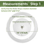 Gemroom 14.2" Microwave Plate For Samsung Microwave Plate Replacement DE74-00023A/20002A Compatible With WB49X10063 14 1/8 inch GE Microwave Glass Plate and W11402532 W10132127 For Whirlpool