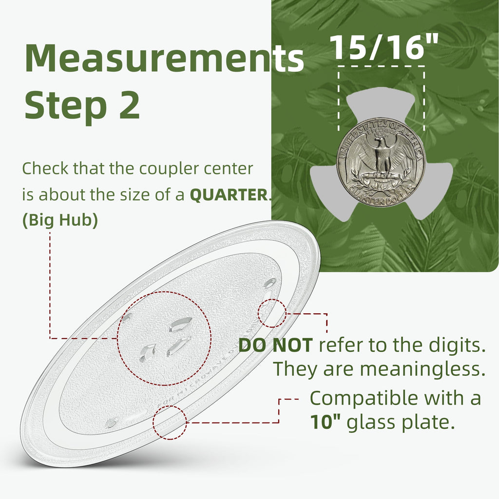 Gemroom 10" Microwave Turntable Compatible with Samsung DE74-00027A, 10 inch Replacement Microwave Glass Plate for Emerson