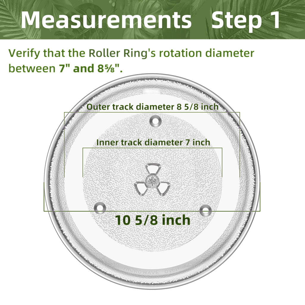 Gemroom 10.6" Microwave Plate Replacement Compatible with GE WB48X21336 Toshiba 12570000001011, 10 5/8 Inch Microwave Glass Turntable Plate of Danby 12570000001012 12570000A25472