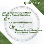 10.5" Microwave Turntable Compatible with Emerson 252100500497, 10 1/2 inch Replacement Microwave Glass Plate for Hamilton Beach P90D23AL-R1, GE WB48X26755, Oster MP-P23, Whirlpool