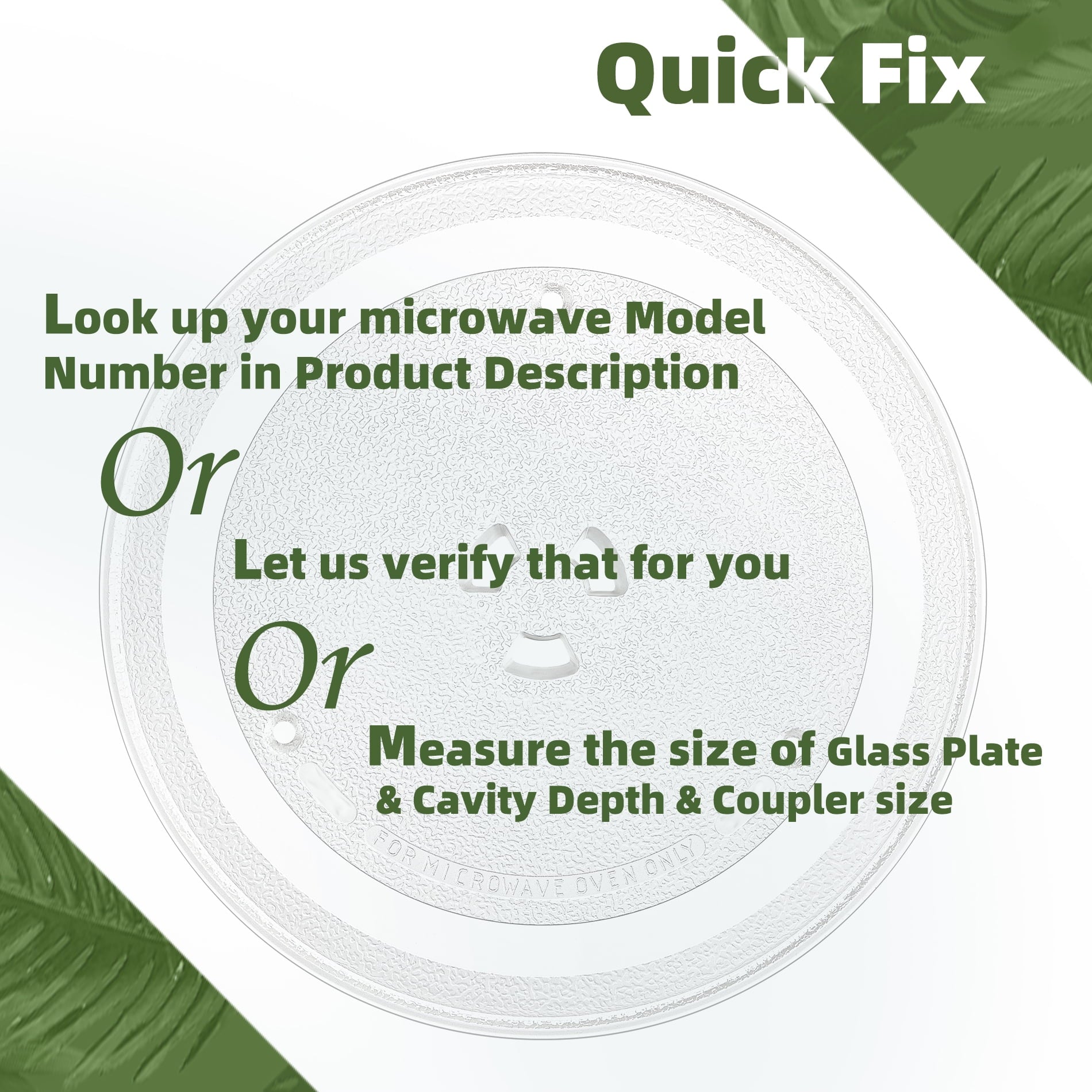Gemroom 10" Microwave Turntable Compatible with Samsung DE74-00027A, 10 inch Replacement Microwave Glass Plate for Emerson