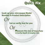 Gemroom 10.6" Microwave Plate Replacement Compatible with GE WB48X21336 Toshiba 12570000001011, 10 5/8 Inch Microwave Glass Turntable Plate of Danby 12570000001012 12570000A25472