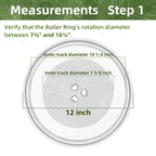 Gemroom 12" Whirlpool Microwave Replacement Turntables W11291538, 12 Inch Microwave Glass Plate W10337247 W11335034 Compatible with Whirlpool W11367904 Microwave Plate